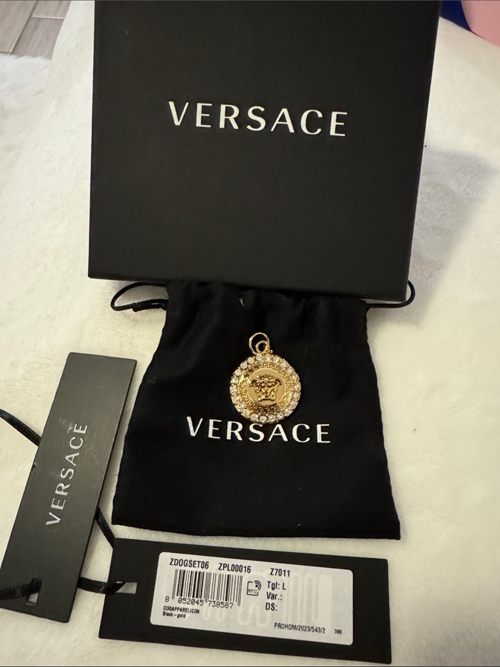 Versace Gold Medusa Charm Pendant